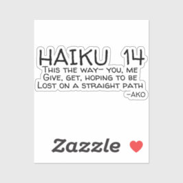 HAIKU 14 STICKER