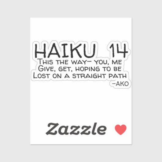 HAIKU 14 STICKER (Vel)