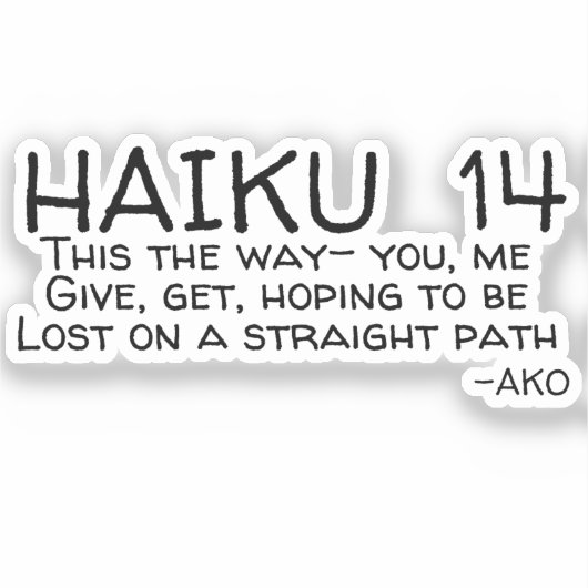 HAIKU 14 STICKER (Voorkant)