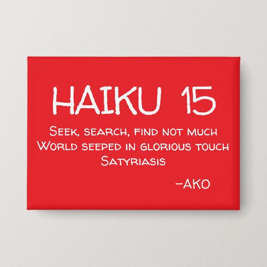 HAIKU 15 BUTTON (Voorkant)
