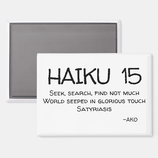 HAIKU 15 MAGNEET (Voorkant / Achterkant)