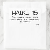 HAIKU 15 RECHTHOEKIGE STICKER (Tas)