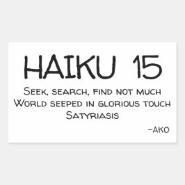 HAIKU 15 RECHTHOEKIGE STICKER