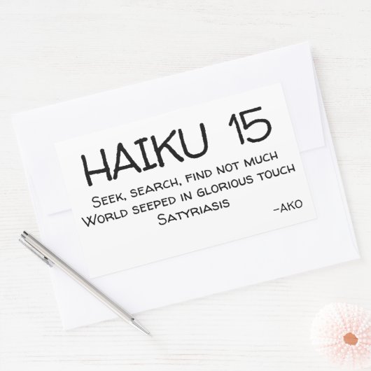 HAIKU 15 RECHTHOEKIGE STICKER (Envelop)