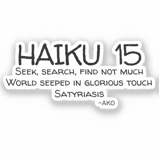 HAIKU 15 STICKER (Voorkant)