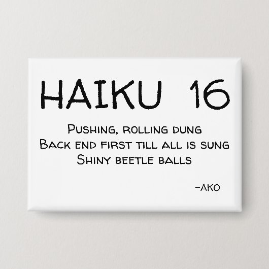 HAIKU 16 BUTTON (Voorkant)