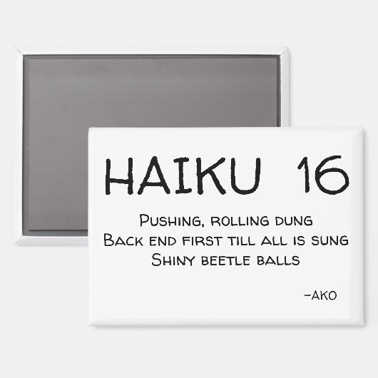 HAIKU 16 MAGNEET (Voorkant / Achterkant)
