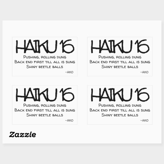HAIKU 16 RECHTHOEKIGE STICKER (Vel)