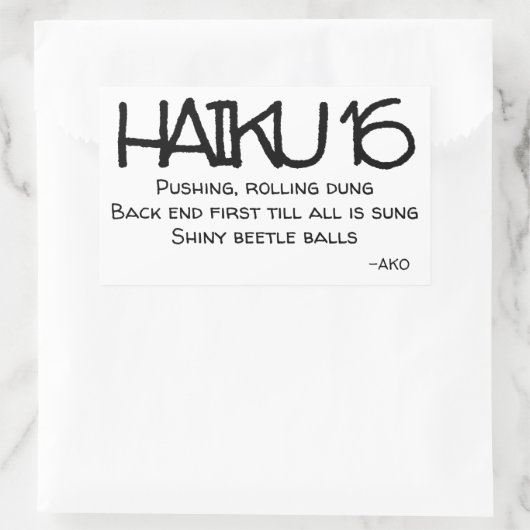 HAIKU 16 RECHTHOEKIGE STICKER (Tas)