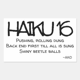 HAIKU 16 RECHTHOEKIGE STICKER