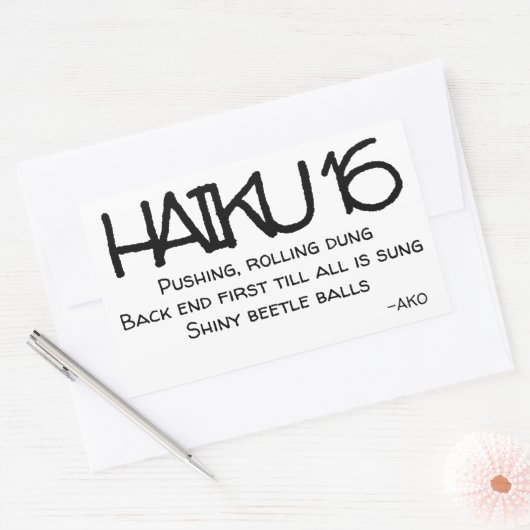 HAIKU 16 RECHTHOEKIGE STICKER (Envelop)
