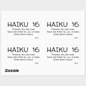 HAIKU 16 RECHTHOEKIGE STICKER (Vel)