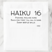HAIKU 16 RECHTHOEKIGE STICKER (Tas)