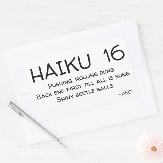 HAIKU 16 RECHTHOEKIGE STICKER (Envelop)