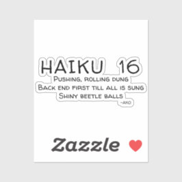 HAIKU 16 STICKER