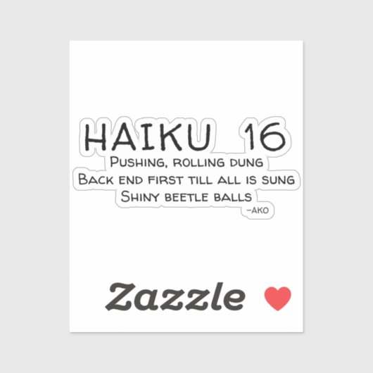 HAIKU 16 STICKER (Vel)