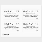 HAIKU 17 RECHTHOEKIGE STICKER (Vel)