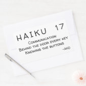 HAIKU 17 RECHTHOEKIGE STICKER (Envelop)