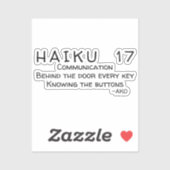 HAIKU 17 STICKER (Vel)