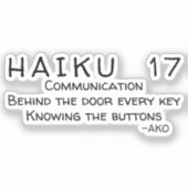 HAIKU 17 STICKER (Voorkant)