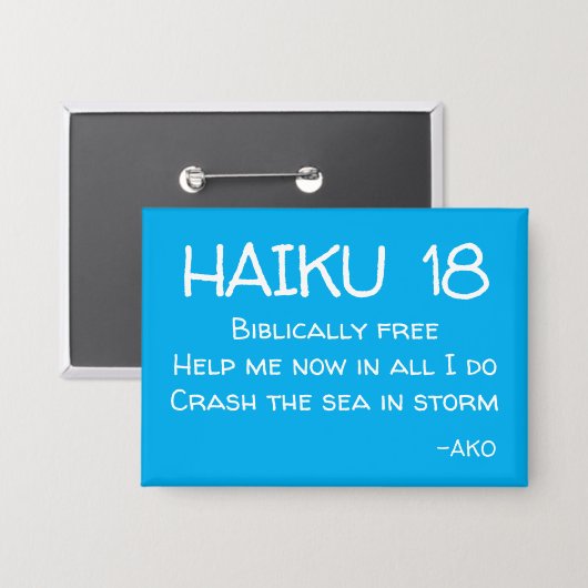 HAIKU 18 BUTTON (Voorkant / Achterkant)