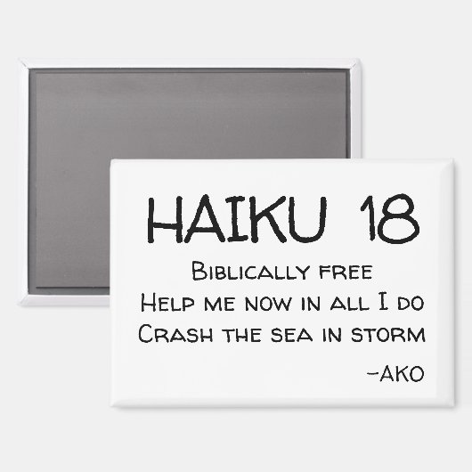HAIKU 18 MAGNEET (Voorkant / Achterkant)