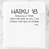 HAIKU 18 RECHTHOEKIGE STICKER (Tas)