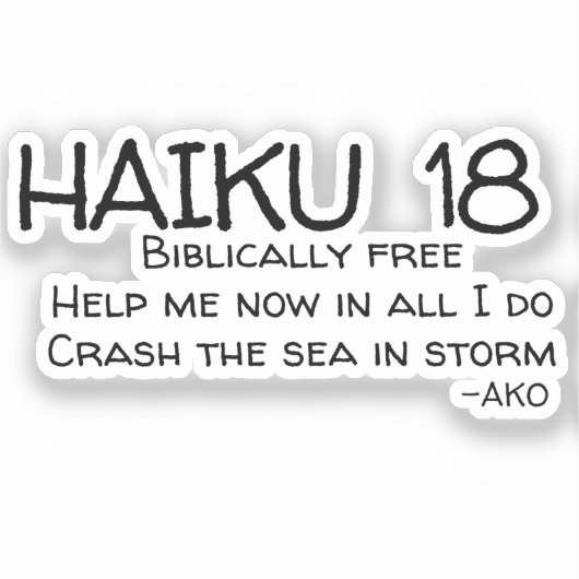 HAIKU 18 STICKER (Voorkant)