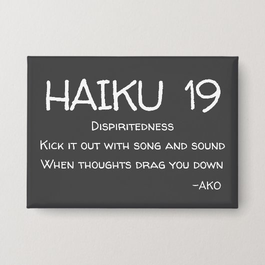 HAIKU 19 BUTTON (Voorkant)