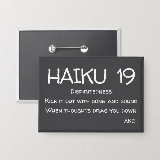 HAIKU 19 BUTTON (Voorkant / Achterkant)