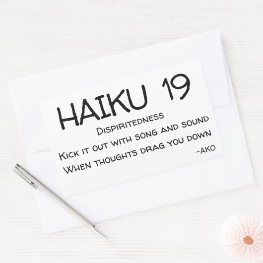 HAIKU 19 RECHTHOEKIGE STICKER (Envelop)