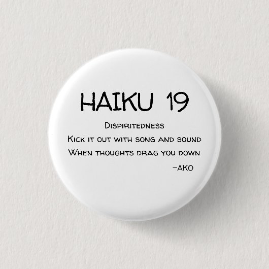 HAIKU 19 RONDE BUTTON 3,2 CM (Voorkant)
