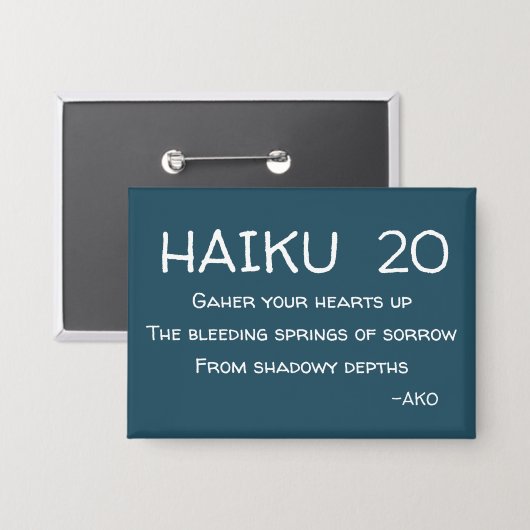 HAIKU 20 BUTTON (Voorkant / Achterkant)