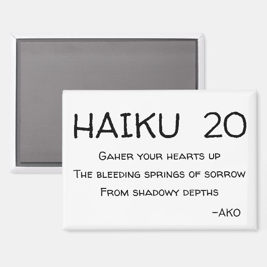 HAIKU 20 MAGNEET (Voorkant / Achterkant)