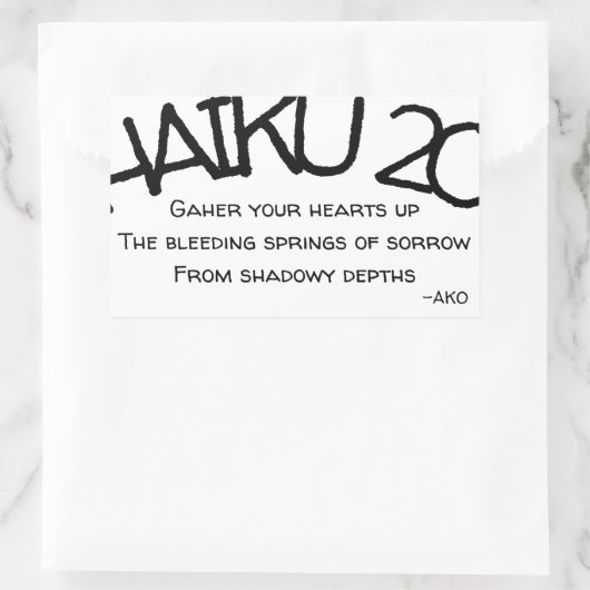 HAIKU 20 RECHTHOEKIGE STICKER (Tas)