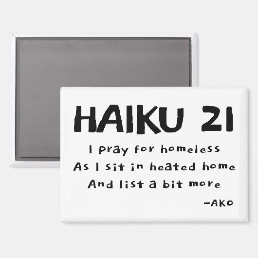 HAIKU 21 MAGNEET (Voorkant / Achterkant)