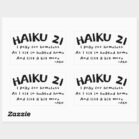 HAIKU 21 RECHTHOEKIGE STICKER (Vel)
