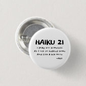 HAIKU 21 RONDE BUTTON 3,2 CM (Voorkant /achterkant)