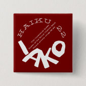 HAIKU 22 VIERKANTE BUTTON 5,1 CM (Voorkant)