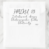 HAIKU 23 RECHTHOEKIGE STICKER (Tas)