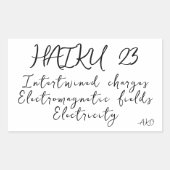 HAIKU 23 RECHTHOEKIGE STICKER (Voorkant)