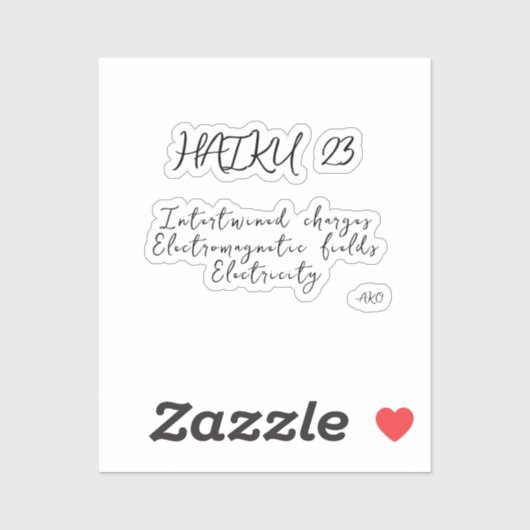 HAIKU 23 STICKER (Vel)
