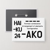 HAIKU 24 BUTTON (Voorkant / Achterkant)