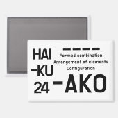 HAIKU 24 MAGNEET (Voorkant / Achterkant)