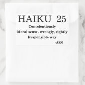 HAIKU 25 RECHTHOEKIGE STICKER (Tas)