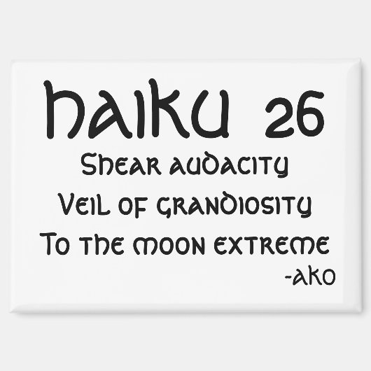 HAIKU 26 MAGNEET (Voorkant)