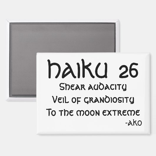 HAIKU 26 MAGNEET (Voorkant / Achterkant)