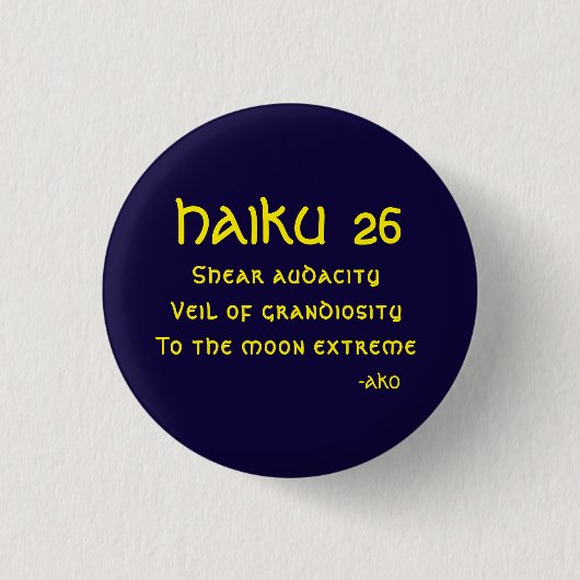 HAIKU 26 RONDE BUTTON 3,2 CM (Voorkant)