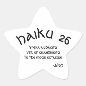 HAIKU 26 STER STICKER (Voorkant)