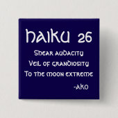 HAIKU 26 VIERKANTE BUTTON 5,1 CM (Voorkant)